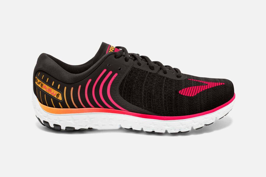 Zapatillas Running Brooks PureFlow 6 Mujer Negras/Rosas Ofertas QLJM30678